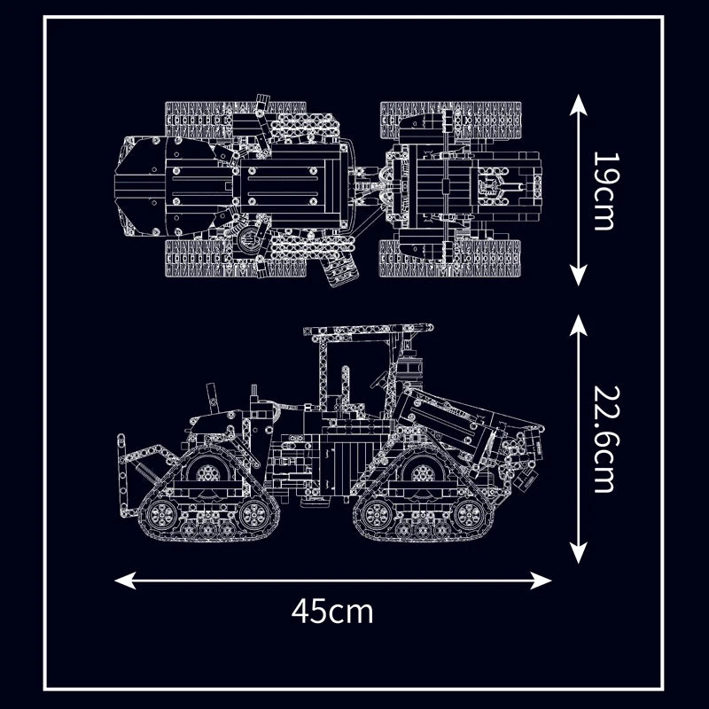 Mould King 18020 Technical Car Toys MOC-35270 APP&RC Pneumatic Crawler Tractor Building Block Brick Set Kids Christmas Gift - CADA BRICKS®