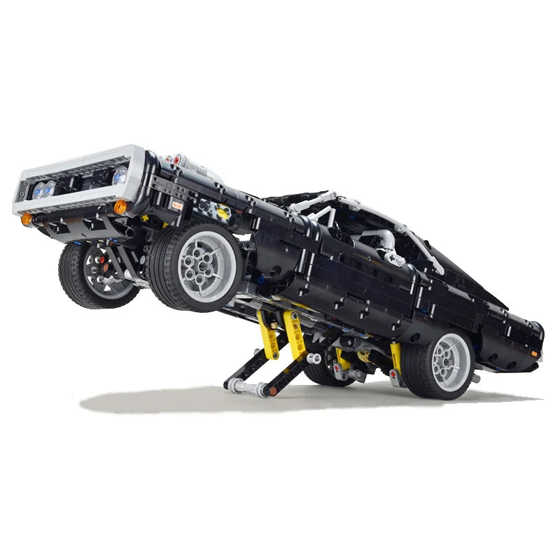 Samochód techniczny Dodge Charger, samochód sportowy, klocki budowlane, model z filmu Szybcy i wściekli, pojazdy wyścigowe, klocki, zabawki, prezenty dla chłopaka