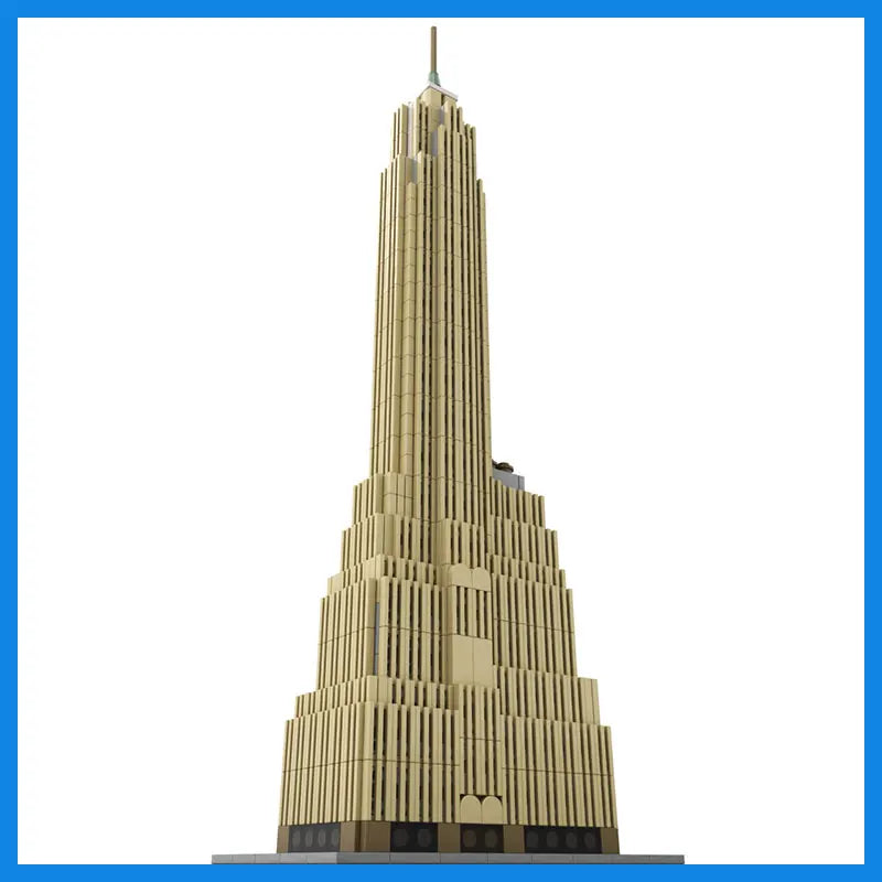 MOC Build Blocks Cities Service Building Skyscraper Modular Architectural Model DIY Bricks Urban Landscape Assemble Toys