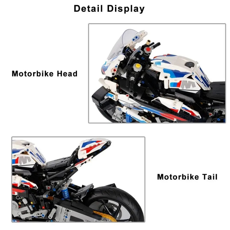 In stock 1920Pcs Technical Racing Motorcycle 1000 RR Motorbike Building Blocks Bricks Toys Birthday Christmas Children Gifts - CADA BRICKS®