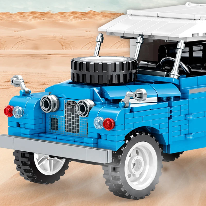 721 elementów City Retro Mechaniczny Pojazd Terenowy Klocki Budowlane Roadster Samochód Wyścigowy Supersamochód Klocki Zabawki Dla Chłopców Prezenty Dla Dzieci