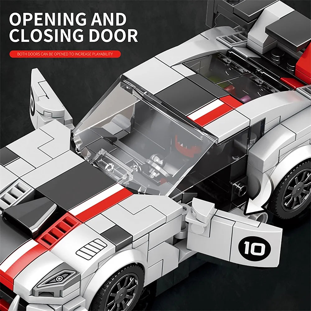 Race Car Toy Model Building Blocks Set for Adults, Collection Speed Car Vehicle Building Kit, Gift for Kids, Boys Girls 8-12 - CADA BRICKS®