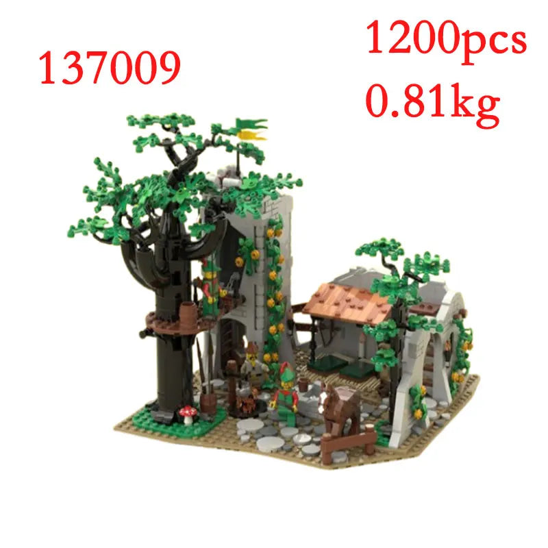 Spot MOC-134494 128617 137009 139581 itp. Średniowieczne domy budowlane Małe elementy konstrukcyjne klocki edukacyjne model zabawki