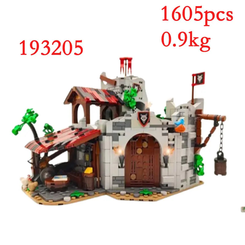 Spot MOC-134494 128617 137009 139581 itp. Średniowieczne domy budowlane Małe elementy konstrukcyjne klocki edukacyjne model zabawki
