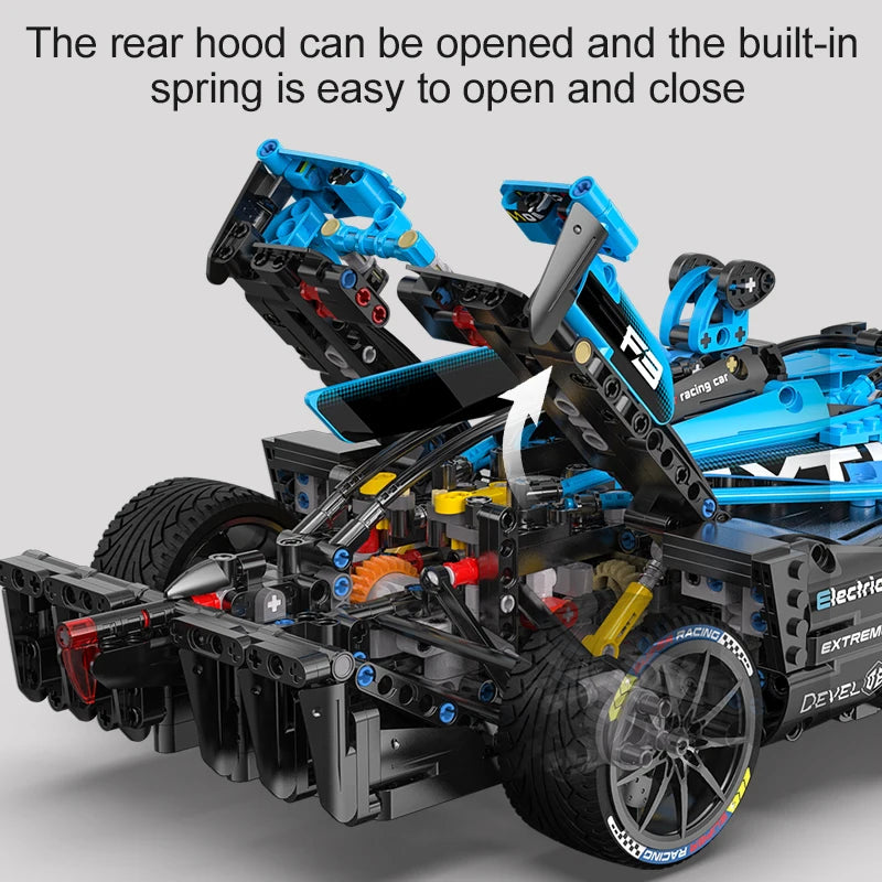 Cada 1667Pcs Remote Control Super Drift Racing Car Building Blocks City RC Extreme Sports Vehicle Bricks Toys For Kids