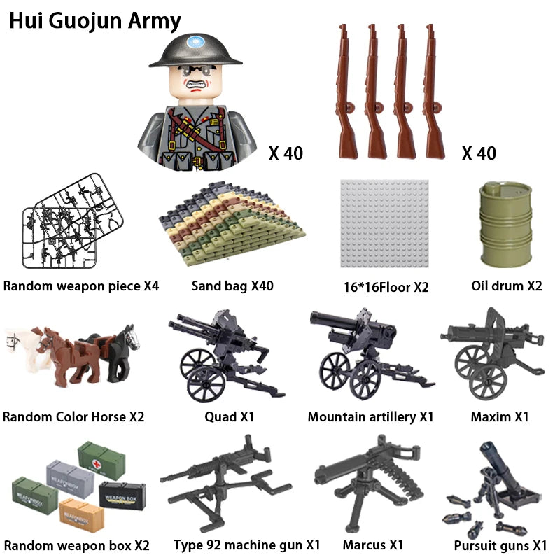 Military Building Blocks, Figures, Action Figures, Toys, Mini Dolls, Soldier Characters, Children's Toys, National Army Phalanx - CADA BRICKS®