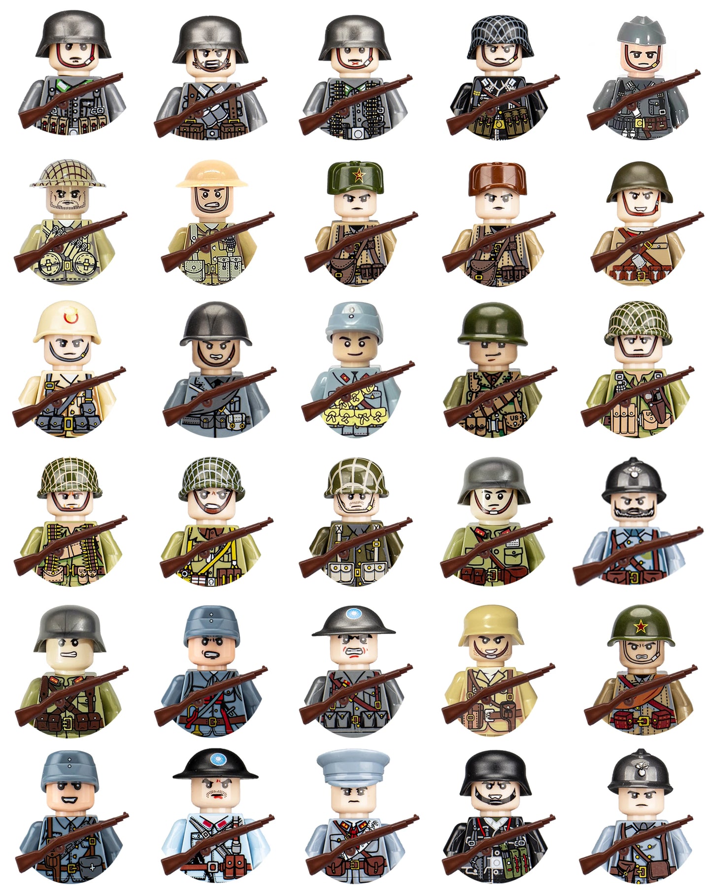 Military Building Blocks, Figures, Action Figures, Toys, Mini Dolls, Soldier Characters, Children's Toys, National Army Phalanx - CADA BRICKS®