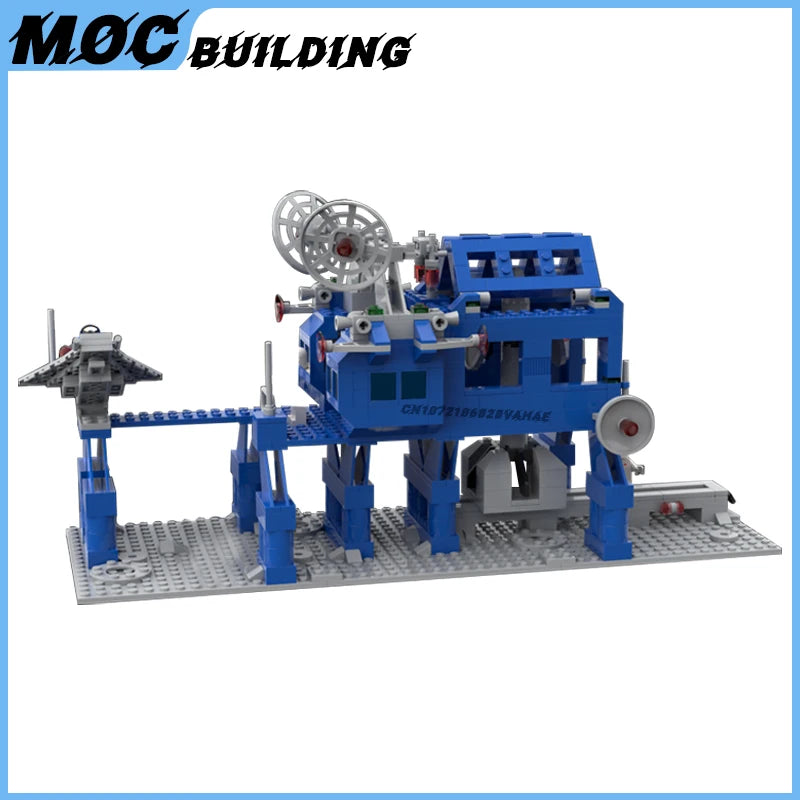 MOC Building Blocks Space Station Series Mobile Launch Control Pod Model Command Supply Base Creative Toys DIY Bricks Xmas Gifts