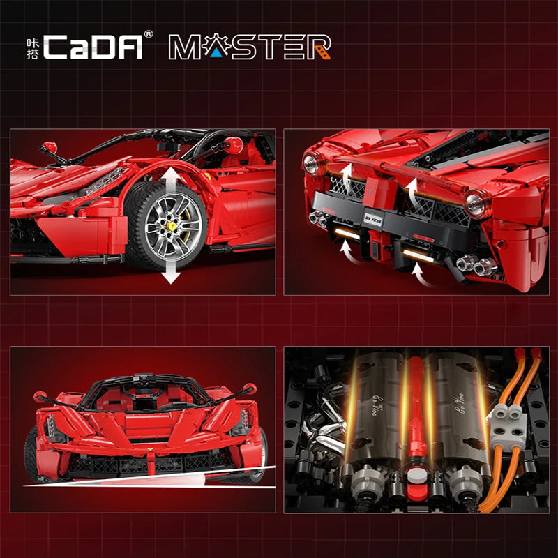 Cada 4739PCS Technical City Racing Car Hypercar Model Building Blocks Sportscar Vehicle Bricks Toys Children Kids Gifts - CADA BRICKS®