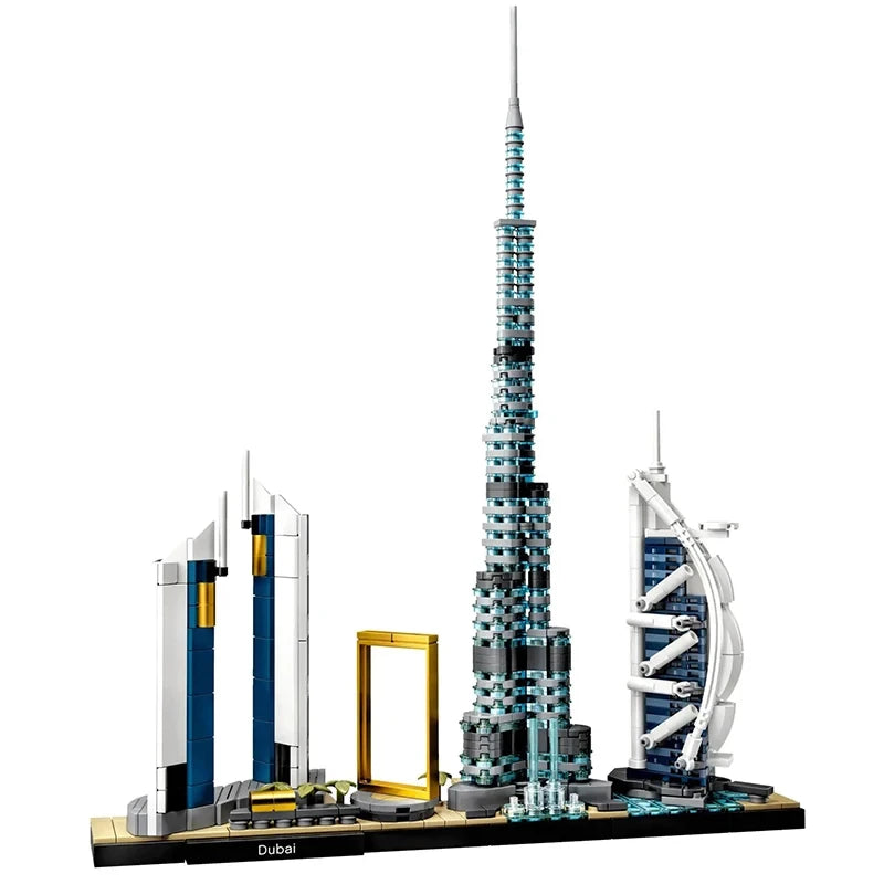 Zestaw architektoniczny San Francisco Nowy Jork Pary Dubaj Panorama miasta Klocki konstrukcyjne Tokio Szanghaj Singapur Klocki konstrukcyjne