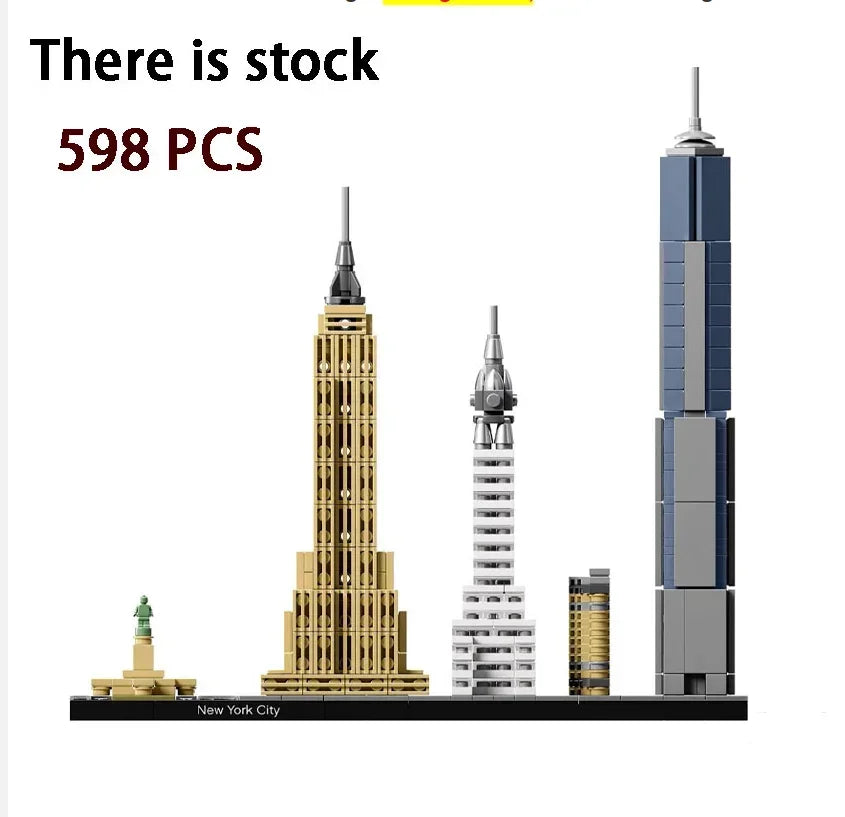 Architektura Paryż Dubaj Londyn Sydney Chicago Szanghaj Zestaw klocków Klasyczne miasto Model Zabawki dla dzieci Prezent
