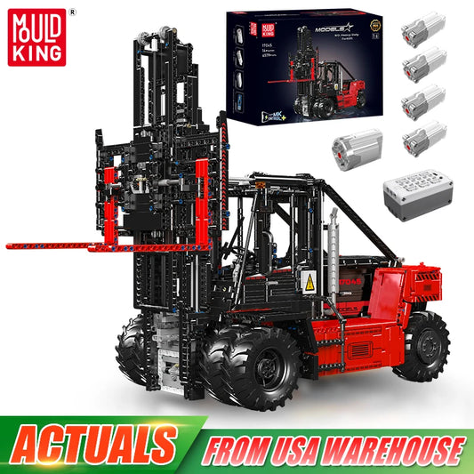 Mould King 17045 Technical Car Toys The RC Motorized Heavy-duty Forklift Building Block Engineering Truck Set Kid Christmas Gift