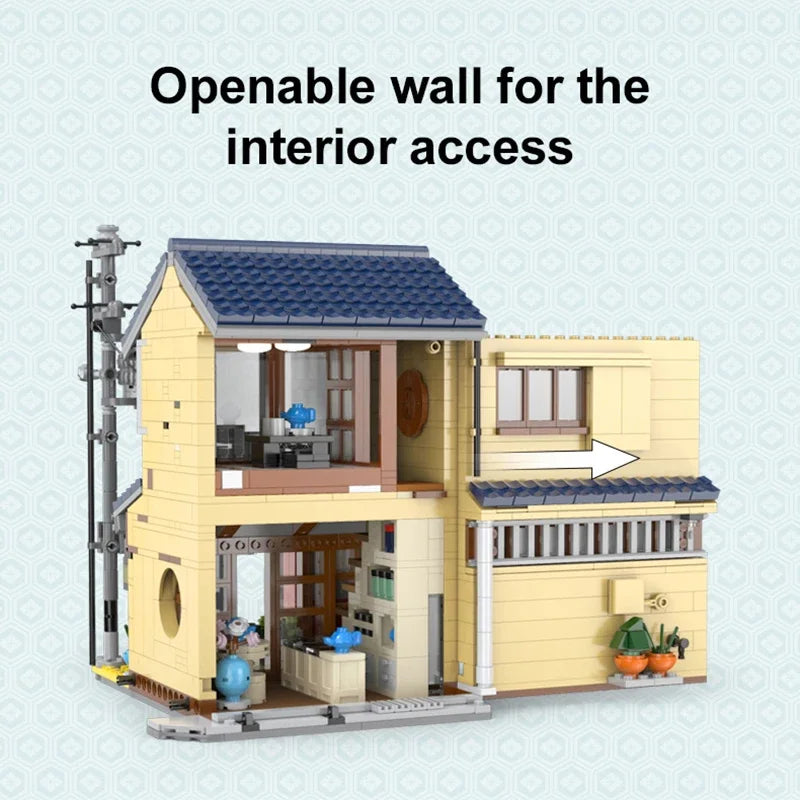 With Packaging BOX LED City Japanese Tea Shop House Architecture Building Blocks Friends Shop Figures Bricks Toys for Kid Gifts - CADA BRICKS®