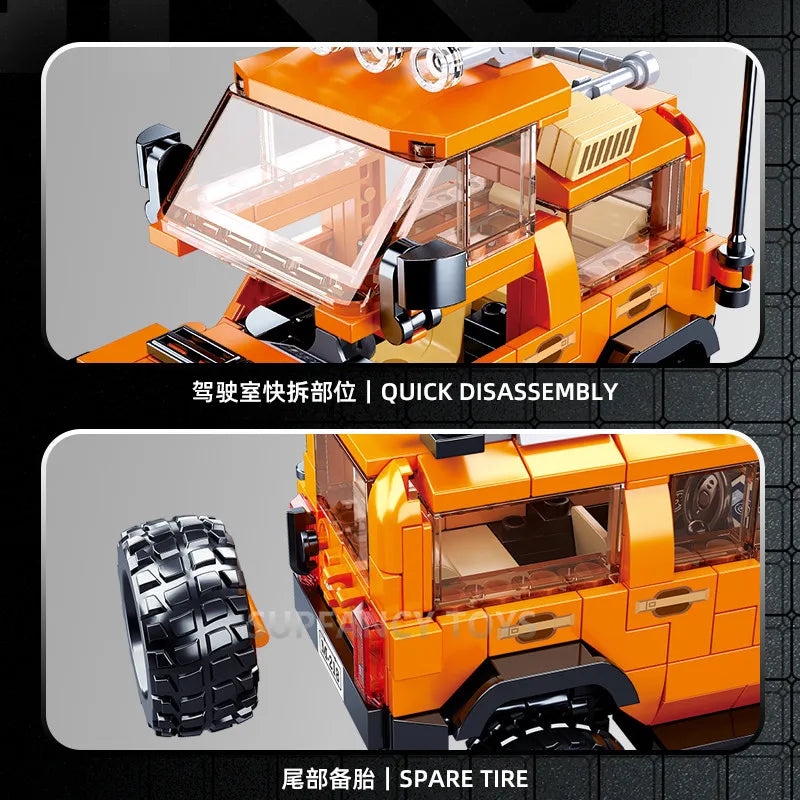 302 SZTUK Sluban Urban Tank Modelbricks pojazd terenowy Figurki Klocki Zabawki Edukacyjne dla Dzieci