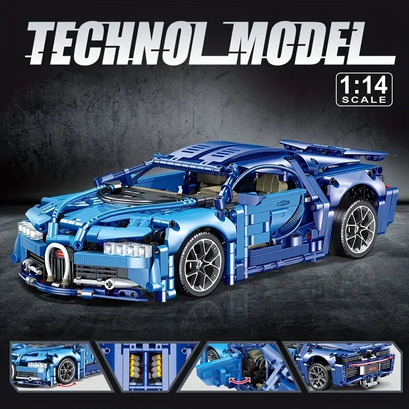 Techniczne superszybkie zielone Lamborghini, modele samochodów sportowych, klocki konstrukcyjne, słynne pojazdy, zabawki dla dzieci na prezent dla dorosłych
