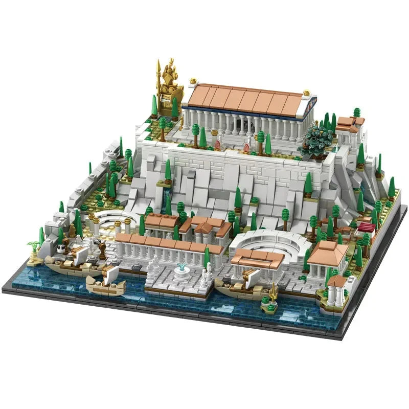Creative Expert MOC 66034 Retro Temple Greece Acropolls in Athens Castle of Athens Model 1988PCS Building Blocks Brick Toys