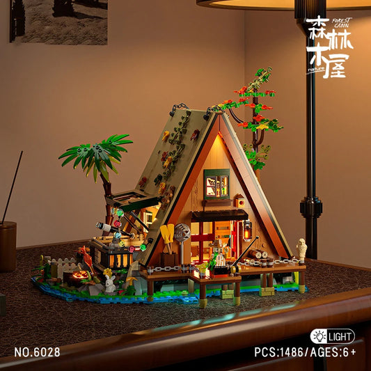 1486pcs Forest Tree House Micro Building Block Model Set Architecture With LED Light Set Children Friend Kids Birthday Toys Gift - CADA BRICKS®