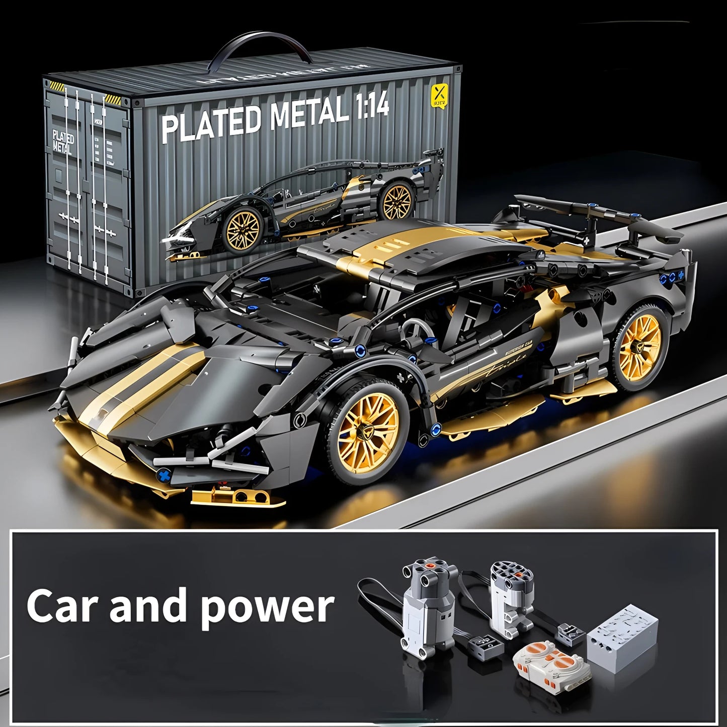 Technical Racing Sport Car Model Building Blocks technic adults 1:14 DIY Supercar Brick Puzzle Toys Kid Adult Gift(1280+granule) - CADA BRICKS®