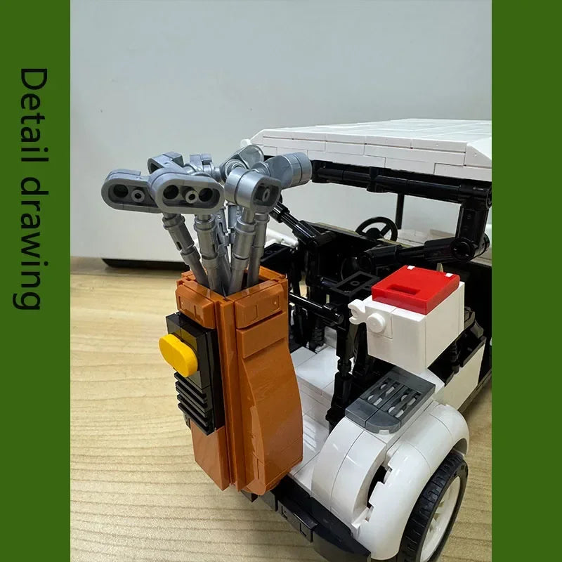 807/pcs Building Blocks Golf Cart Model Easy Operation Pullback Action Simulation Vehicle Model for Children Holiday Gift - CADA BRICKS®