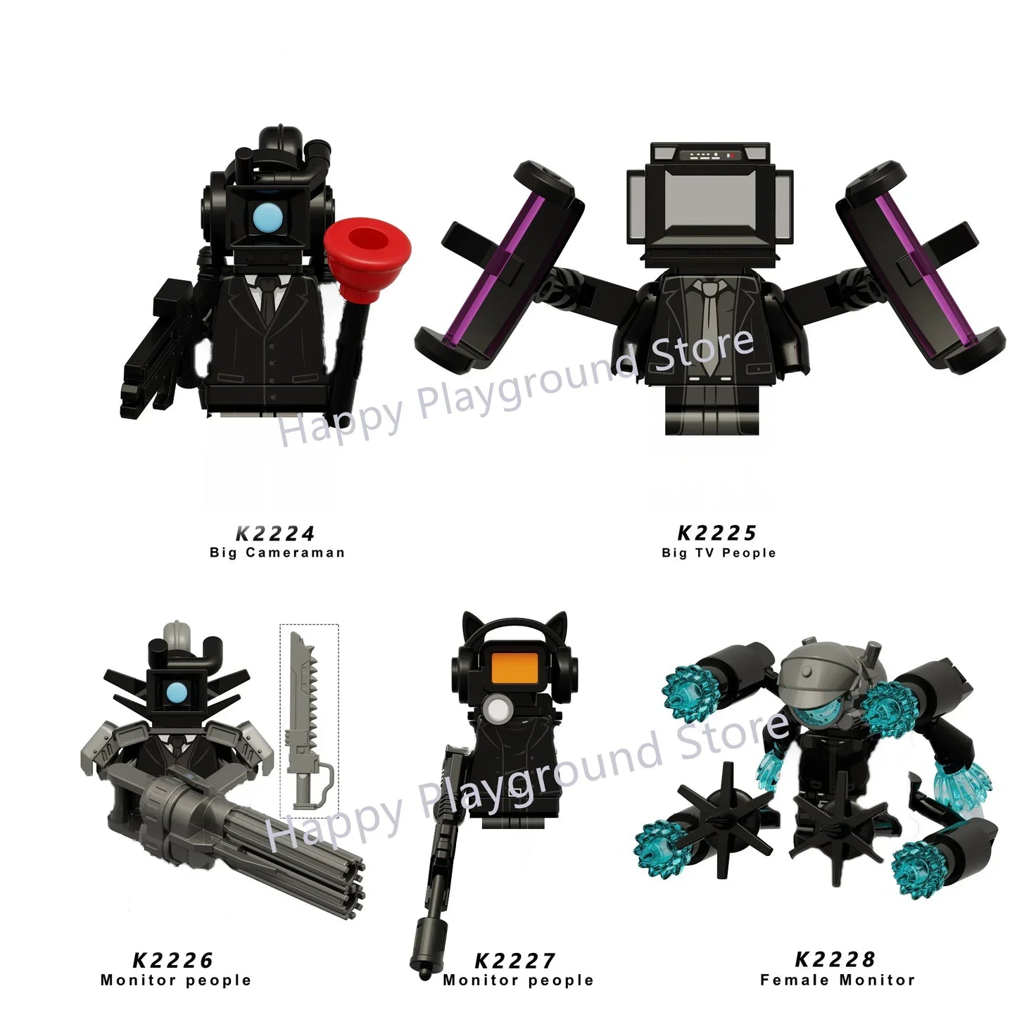 New KDL SWAT Skibidi Toilet Man Figures Anime Block Toys TvMan Titan Cameraman Speakerman Bricks Model Toy For Kid Birthday Gift - CADA BRICKS®