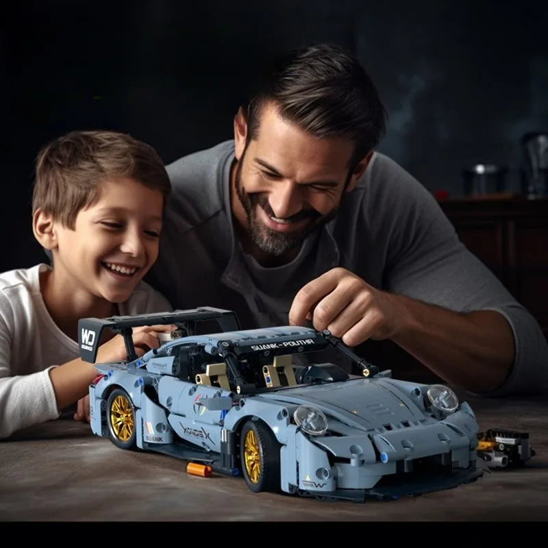 Technical Racing Sport Car Model Building Blocks technic adults 1:14 DIY Supercar Brick Puzzle Toys Kid Adult Gift(1200+granule)