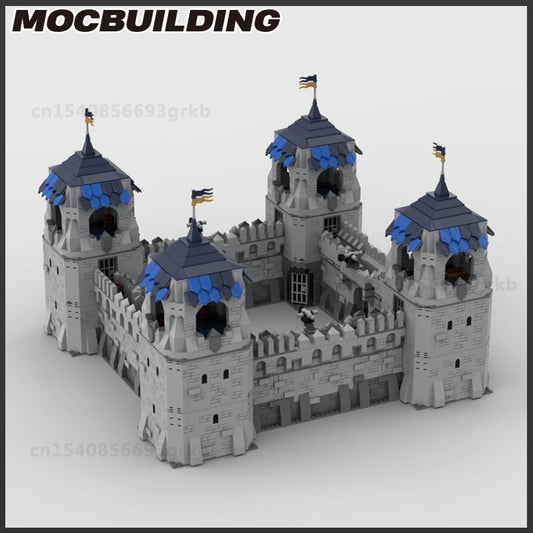 MOC Building Block Medieval Castle Tower Wall Gate Fortress Model Christmas Gifts Collection DIY Brick Assembling Toys Children