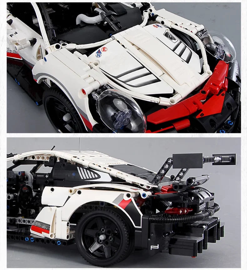 1580PCS Technical Racing Car 42096 Mechanical Group Sets Building MOC Vehicle Authentic Detail Model Car Build Display Gift Toys