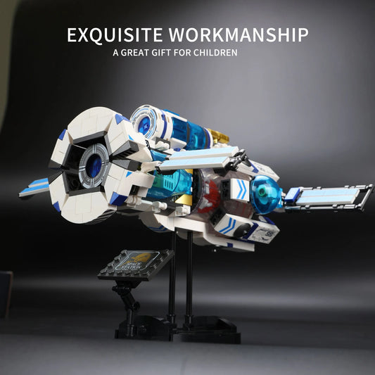MOC Space Station Model Building Blocks Kit 550PCS Spaceship Collection Ornaments Assembly Educational Toys Small Bricks Gifts