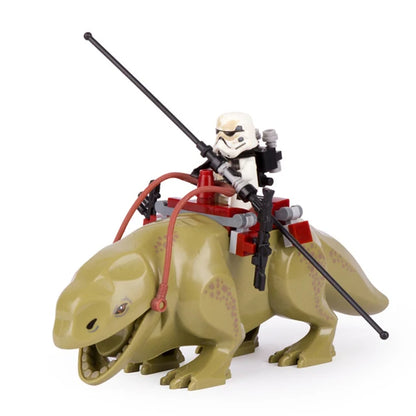 Movie Series Space Wars Smaug Troll Dewback Rancor Jabba Big Size Bricks Building Anime Figures Toys for Kids Gift