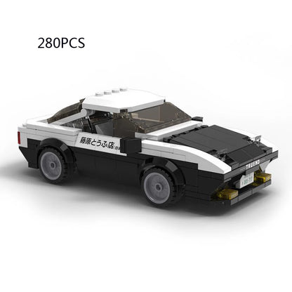 Initial D Anime Build Block 1:24 Scale Scene Architecture City Street View Fujiwara Tofu Store Ae86 Car Model Toys Collection - CADA BRICKS®