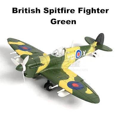 22cm 4D Diy Toys Fighter Assemble Blocks Building Model Airplane Military Model Arms WW2 Germany BF109 UK Hurricane Fighter