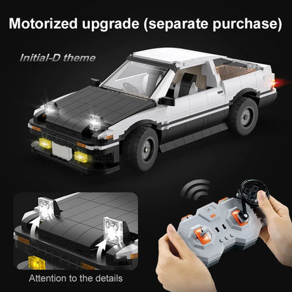 Cada 1324Pcs LED City RC Drift Racing Car Building Blocks DIY Variable Form Sports Car Bricks Gifts Toys For Children