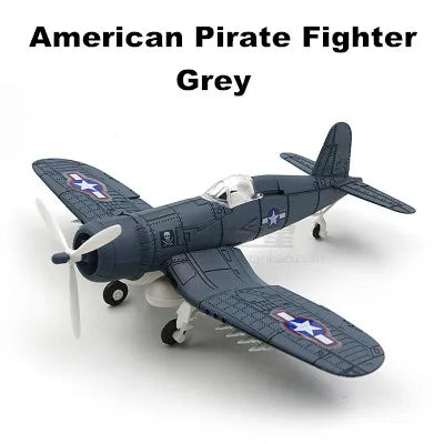 22cm 4D Diy Toys Fighter Assemble Blocks Building Model Airplane Military Model Arms WW2 Germany BF109 UK Hurricane Fighter