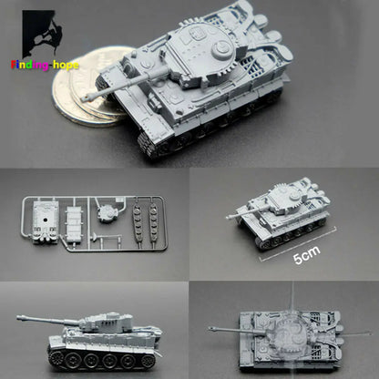 1/144 Scale 4D Assemble Tank Model Panzerkampfwagen T-34/85 AMX-30MAIN Building Bricks World War Military Army Battle Tank