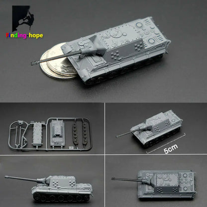 1/144 Scale 4D Assemble Tank Model Panzerkampfwagen T-34/85 AMX-30MAIN Building Bricks World War Military Army Battle Tank