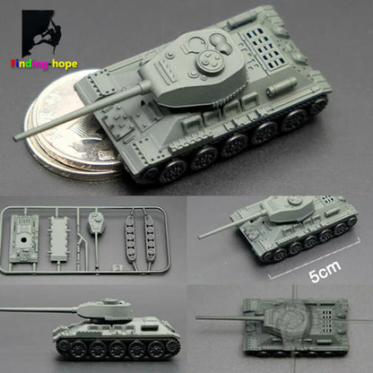 1/144 Scale 4D Assemble Tank Model Panzerkampfwagen T-34/85 AMX-30MAIN Building Bricks World War Military Army Battle Tank