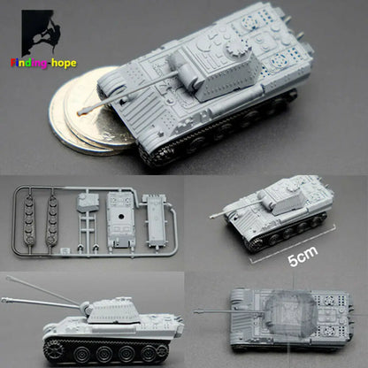 1/144 Scale 4D Assemble Tank Model Panzerkampfwagen T-34/85 AMX-30MAIN Building Bricks World War Military Army Battle Tank