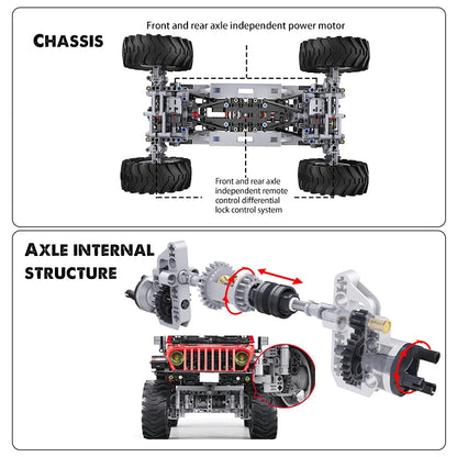 Cada 1941PCS RC 2.4G City Off Road Car Building Blocks Battery Motor Vehicle Bricks Toys for Kids Gift - CADA BRICKS®