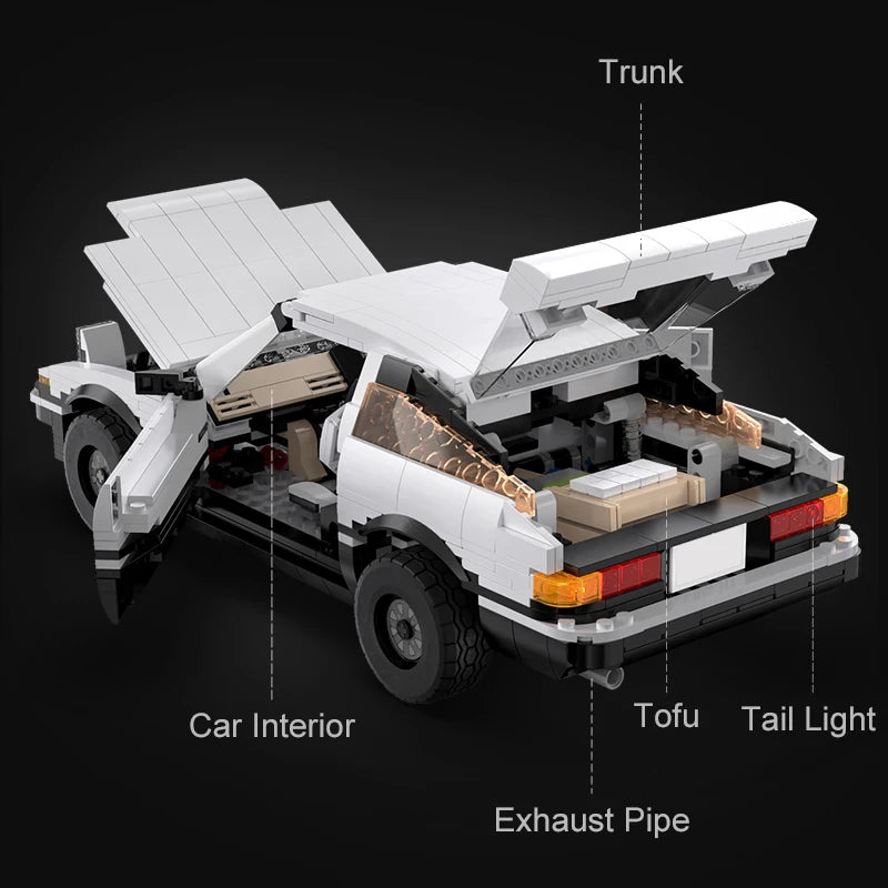 Cada 1324Pcs LED City RC Drift Racing Car Building Blocks DIY Variable Form Sports Car Bricks Gifts Toys For Children