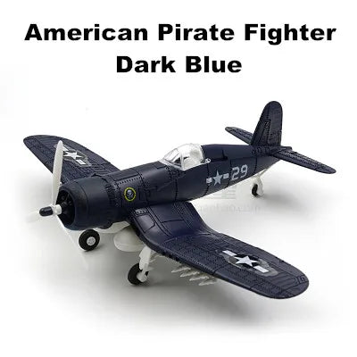 22cm 4D Diy Toys Fighter Assemble Blocks Building Model Airplane Military Model Arms WW2 Germany BF109 UK Hurricane Fighter