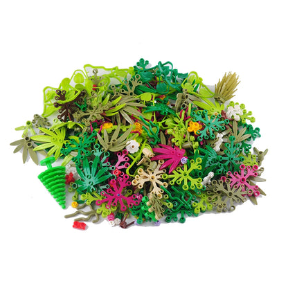 Garden Plants Jungle DIY MOC Building Block Tree/Flower/Grass Assembling Small Particles Bricks Parts Educational Toys Kids Gift
