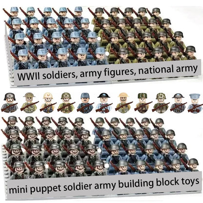 Military Building Blocks, Figures, Action Figures, Toys, Mini Dolls, Soldier Characters, Children's Toys, National Army Phalanx - CADA BRICKS®