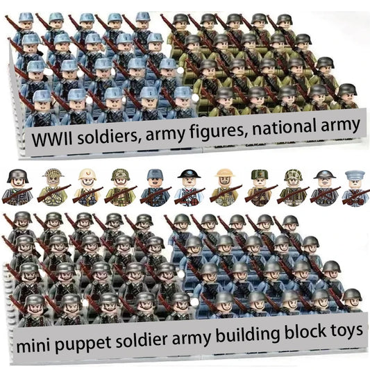 Military Building Blocks, Figures, Action Figures, Toys, Mini Dolls, Soldier Characters, Children's Toys, National Army Phalanx - CADA BRICKS®