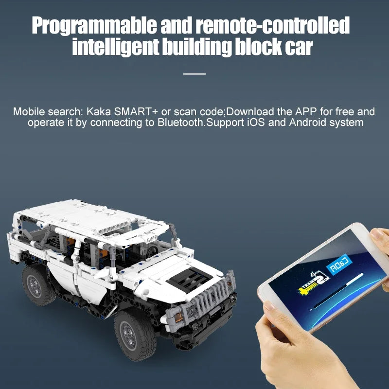Cada 575Pcs Warrior H2 Remote Control Car Building Blocks City Racing Car AWD SUV RC Bricks Gifts Toys for Children - CADA BRICKS®