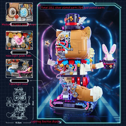 LOZ-1956 Luminous mechanical Squirrel Sorcerer puzzle model assembled children's adult building blocks toy holiday gift - CADA BRICKS®