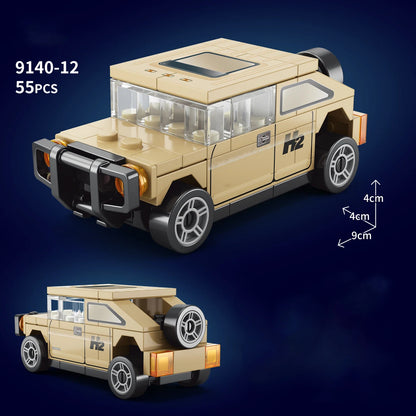 City Truck Vehicle Pickup Heavy Cargo Transport Model Building Blocks Machinery Shop Van Creative Carriage Harvester Car Kid Toy - CADA BRICKS®