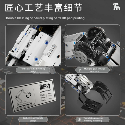 Original Multi-Axis Robotic Arm Building Blocks, Programmable via Smartphone, Remote Control, for Interactive STEM Learning