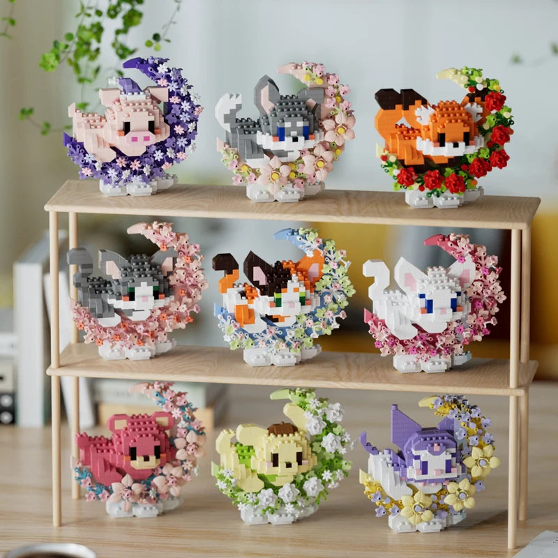 Mini Dog Cat panda raccoon Cute Pet Small Building Block Model Series Ornaments Children's Toy Christmas Birthday Gifts for Kids - CADA BRICKS®
