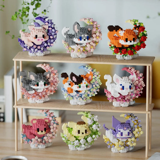 Mini Dog Cat panda raccoon Cute Pet Small Building Block Model Series Ornaments Children's Toy Christmas Birthday Gifts for Kids - CADA BRICKS®