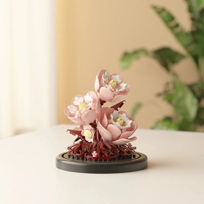 DIY MOC Flower Arrangement Dust Cover Tulip Rose Sunflower Plants Succulents Gardens Building Blocks Model Kids Sets Kits Toys - CADA BRICKS®